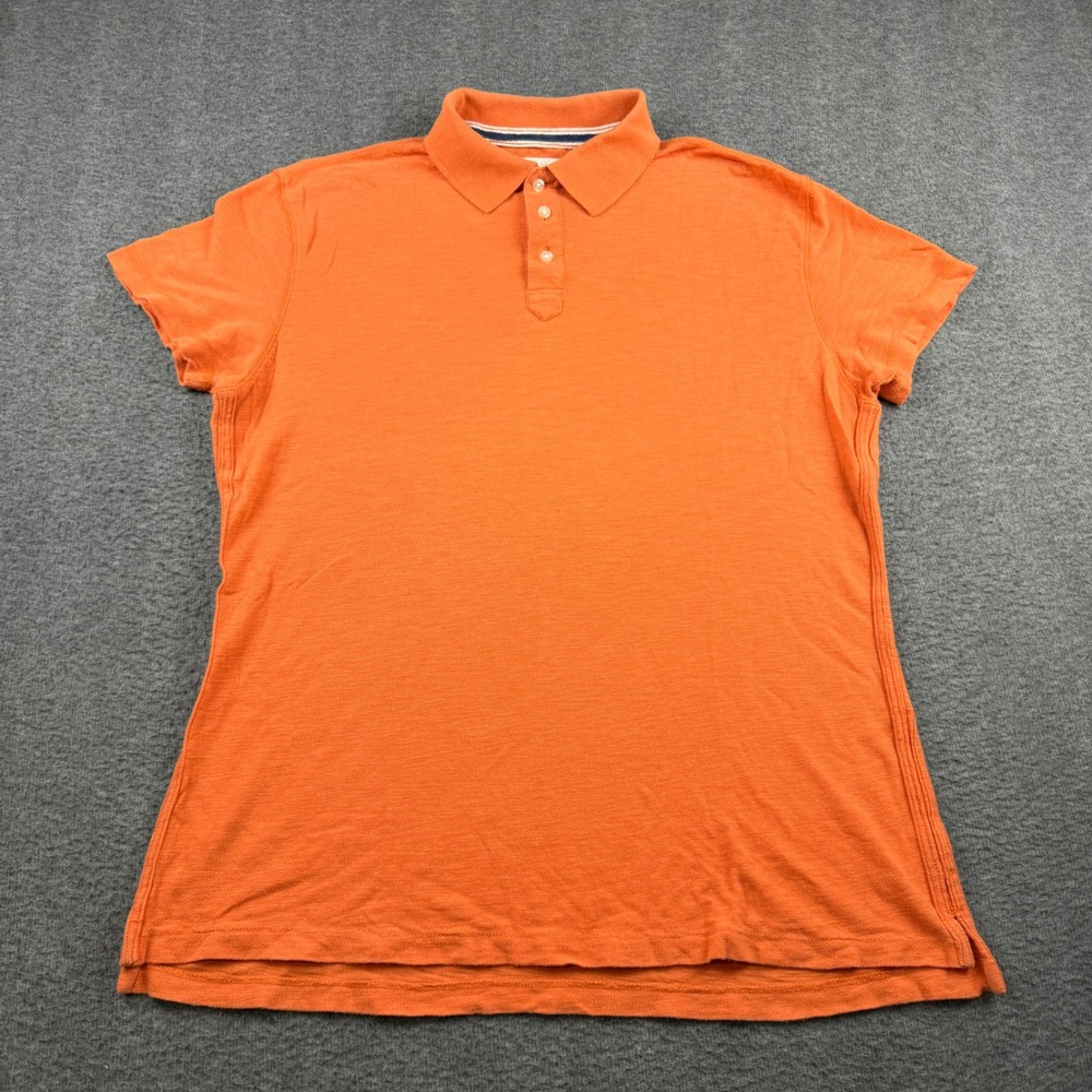 Red Camel Orange Polo Shirt Women's Large Short Sleeve Cotton Casual Preppy Top - Picture 1 of 5